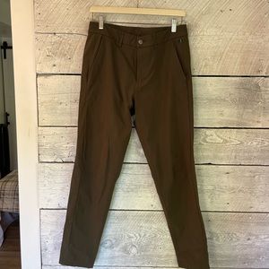 Army green lululemon commission pants